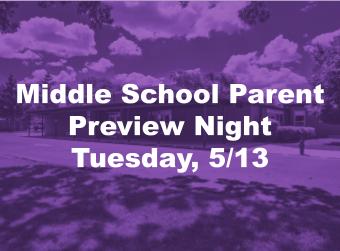 Middle School Parent Preview Night